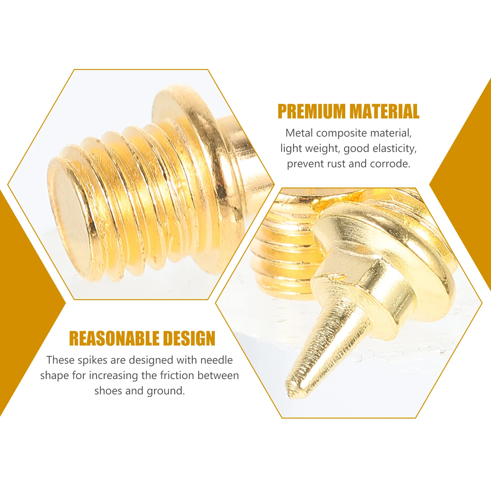 32pcs Shoes Nails Golden Short Spikes Lightweight AntiCorrosion Competition Running Accessories Golf Supplies
32pcs Shoes Nails Golden Short Spikes Lightweight AntiCorrosion Competition Running Accessories Golf Supplies