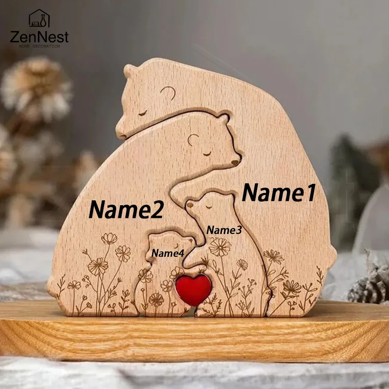 Artistic Wooden Puzzles, Little Bear Family Personalized Name Puzzles, Thanksgiving Christmas Gifts, Home Tabletop Decorations
Artistic Wooden Puzzles, Little Bear Family Personalized Name Puzzles, Thanksgiving Christmas Gifts, Home Tabletop Decorations