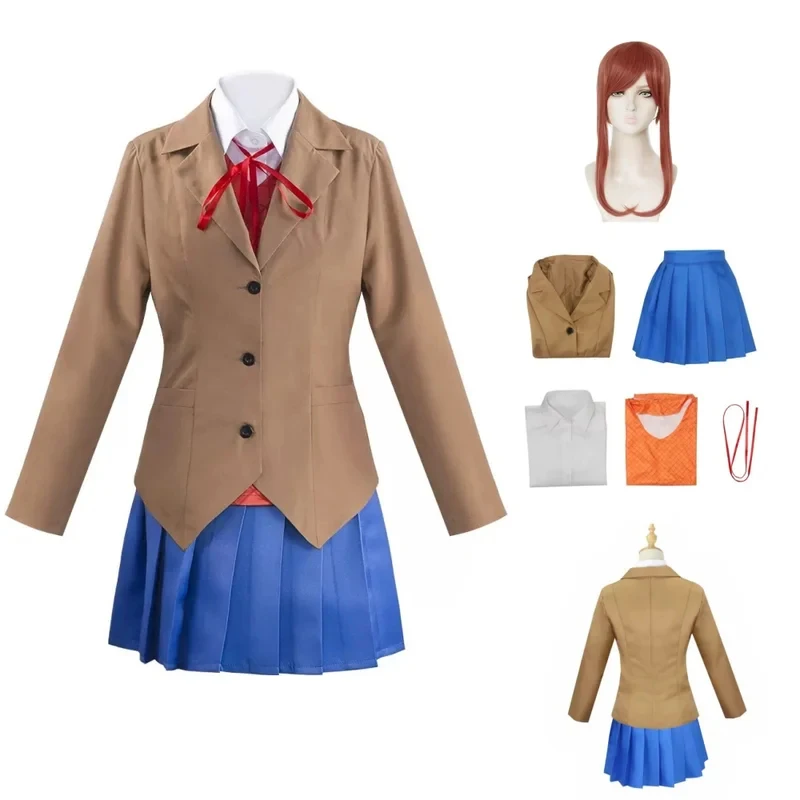 Костюм для косплея Doki Literature Club: Моника, Сайори, Юри, Натсуки. Школьная форма, юбка, парик, комплект. Womex,3;b'2.
Костюм для косплея Doki Literature Club: Моника, Сайори, Юри, Натсуки. Школьная форма, юбка, парик, комплект. Womex,3;b'2.
