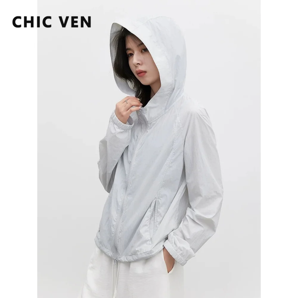 CHIC VEN New Women Jackets Loose Casual Solid Sunscreen UPF50+ Hooded Stand Up Collar Female Lightweight Coat Summer 2026
CHIC VEN New Women Jackets Loose Casual Solid Sunscreen UPF50+ Hooded Stand Up Collar Female Lightweight Coat Summer 2026