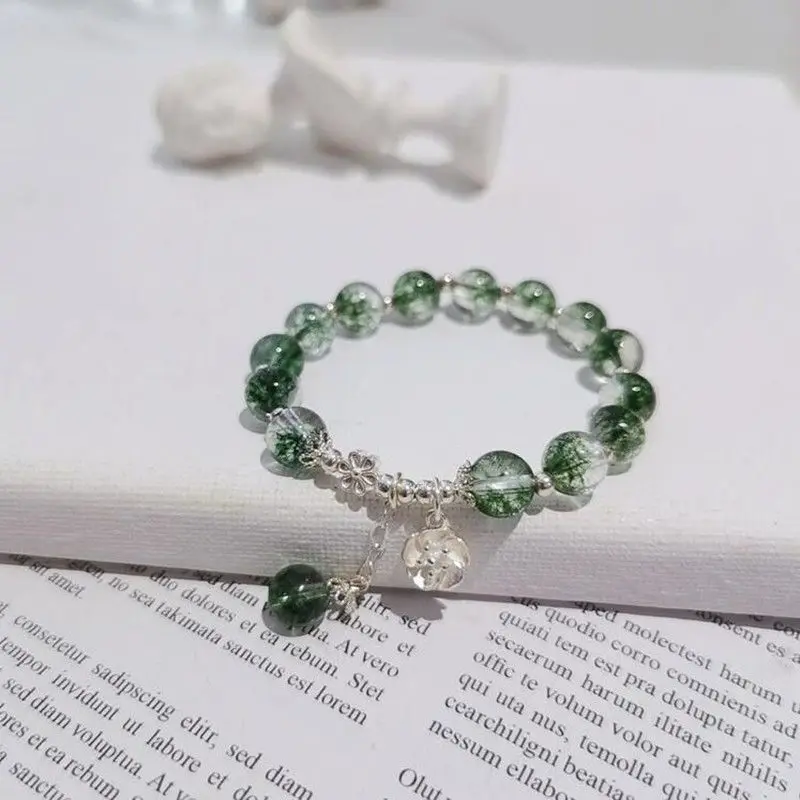 UMQ S925 Sterling Silver Fortune Bracelet Female Green Ghost Cornucopia Green Hair Crystal Stone Natural High-grade Hand String
UMQ S925 Sterling Silver Fortune Bracelet Female Green Ghost Cornucopia Green Hair Crystal Stone Natural High-grade Hand String