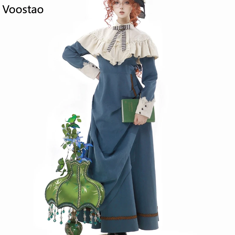 Victorian Vintage Lolita Dress Women Elegant Bow Lace Ruffles Long Sleeve Retro Dresses Female Sweet Y2k Classical Party Dress
Victorian Vintage Lolita Dress Women Elegant Bow Lace Ruffles Long Sleeve Retro Dresses Female Sweet Y2k Classical Party Dress