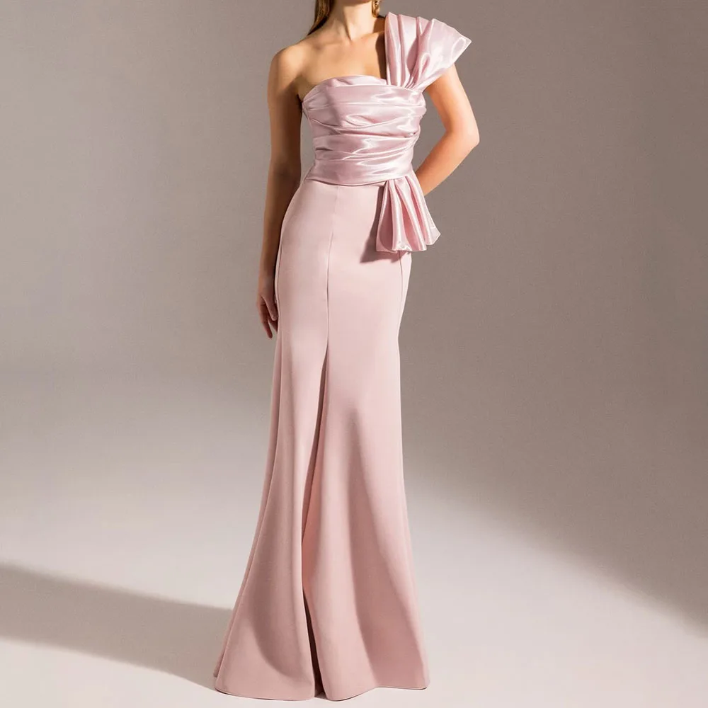 Customized A-Line Prom Dresses Floor-Length One-Shoulder Sleeveless Evening Gown Simple Fashion Pleat Draped Backless Party Gown
Customized A-Line Prom Dresses Floor-Length One-Shoulder Sleeveless Evening Gown Simple Fashion Pleat Draped Backless Party Gown