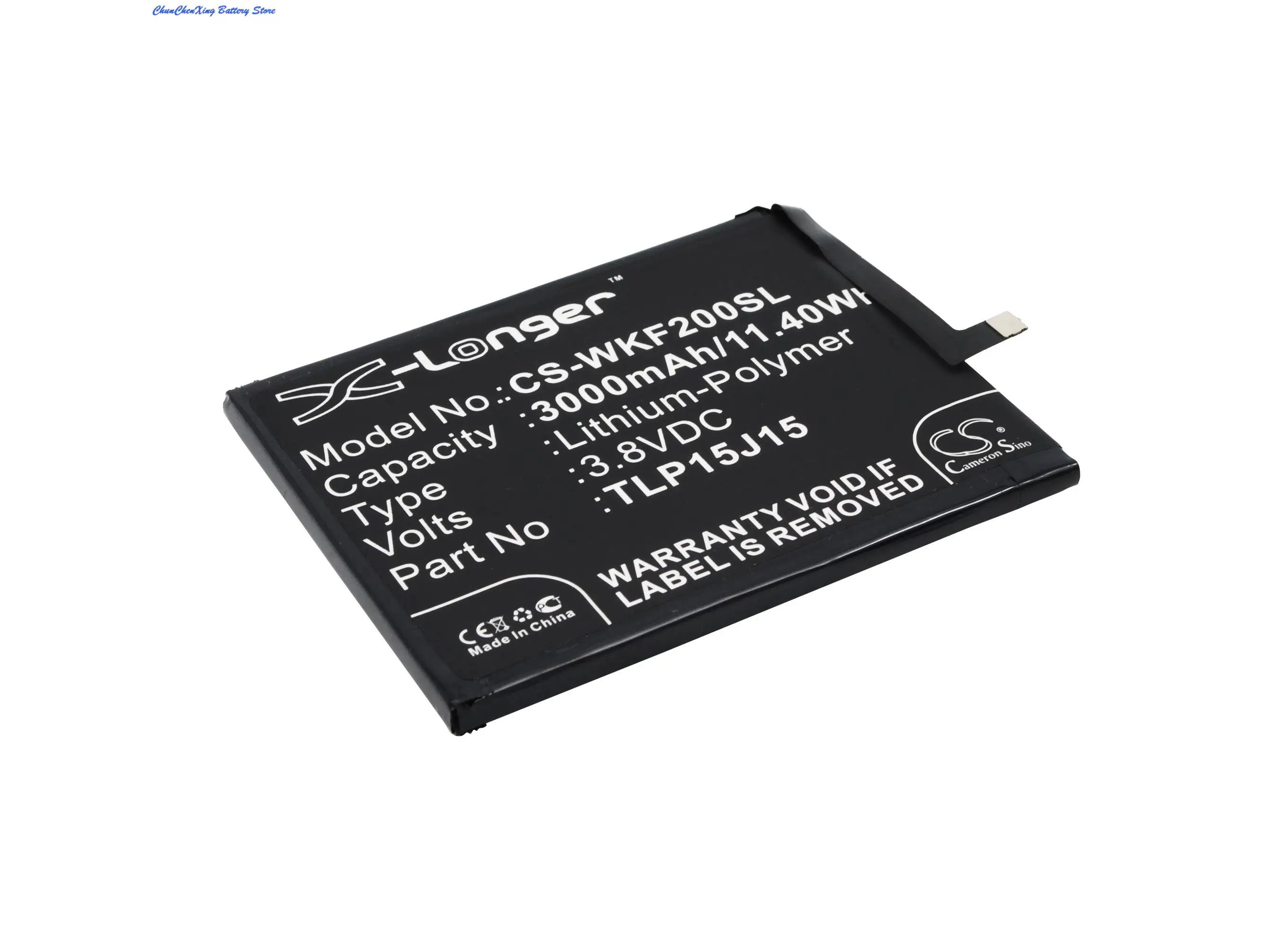 CS-WKF200SL Аккумулятор TLP15J15 3000 мАч для Wiko FEVER, Fever 4G
CS-WKF200SL Аккумулятор TLP15J15 3000 мАч для Wiko FEVER, Fever 4G