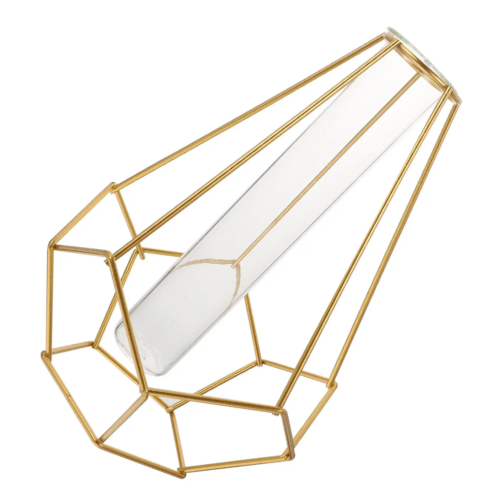 Hydroponic Geometric Glass Tube Vase with Iron Art Bracket Long-Lasting Decorative Planter for Home Office Bedroom Gift
Hydroponic Geometric Glass Tube Vase with Iron Art Bracket Long-Lasting Decorative Planter for Home Office Bedroom Gift