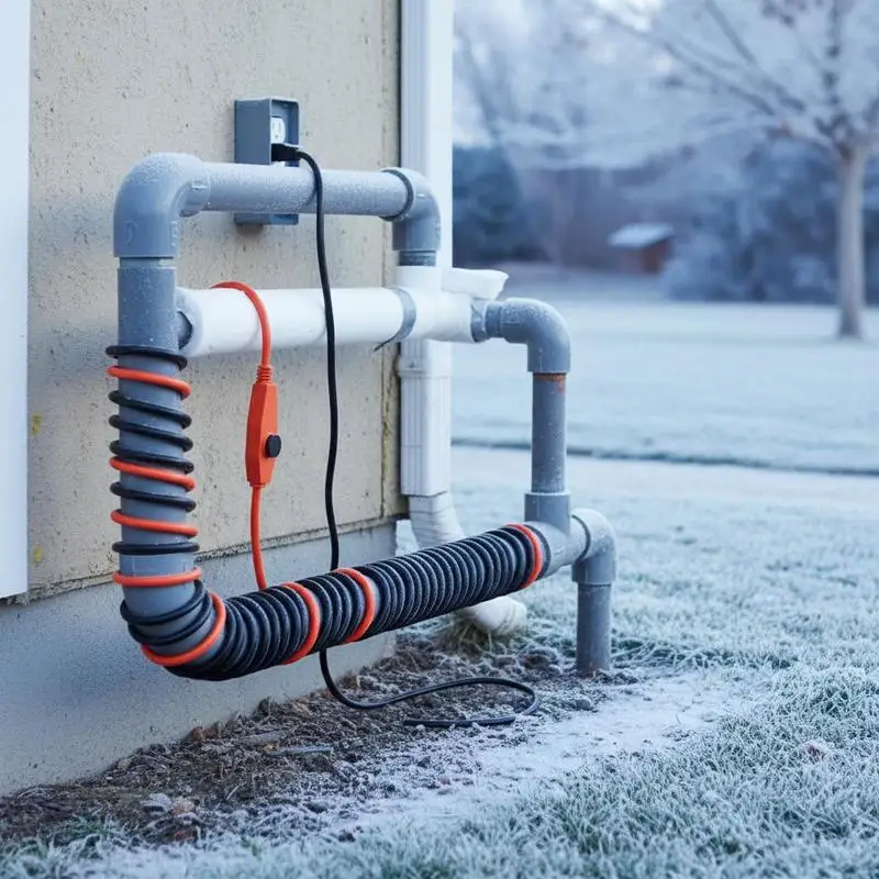 Water Pipe Heating Loop 80FT 560W For Winterization Plumbing Maintenance Outdoor Faucets Integrated Thermostat Automatic Temperature Control PVC Metal Plastic Tubing Compatible Freezing Protection Solution
Water Pipe Heating Loop 80FT 560W For Winterization Plumbing Maintenance Outdoor Faucets Integrated Thermostat Automatic Temperature Control PVC Metal Plastic Tubing Compatible Freezing Protection Solution