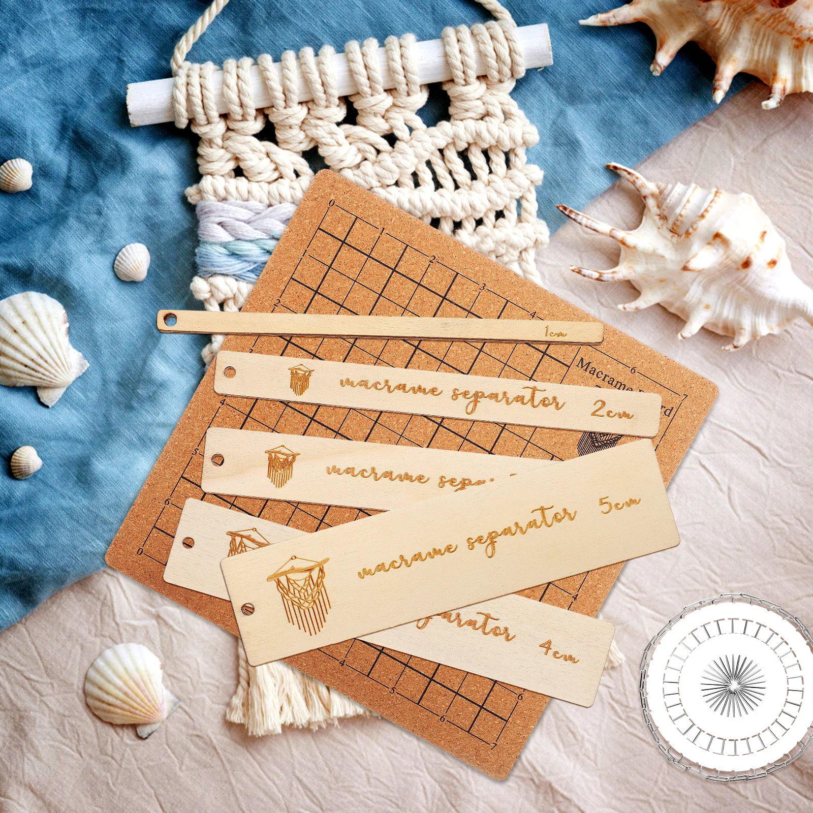 1 Set Macrame Pins Kit Grid Cork Crochet Blocking Braiding Tool Weaving Embroidery Crafts Knotting Projects T-Pins Included
1 Set Macrame Pins Kit Grid Cork Crochet Blocking Braiding Tool Weaving Embroidery Crafts Knotting Projects T-Pins Included