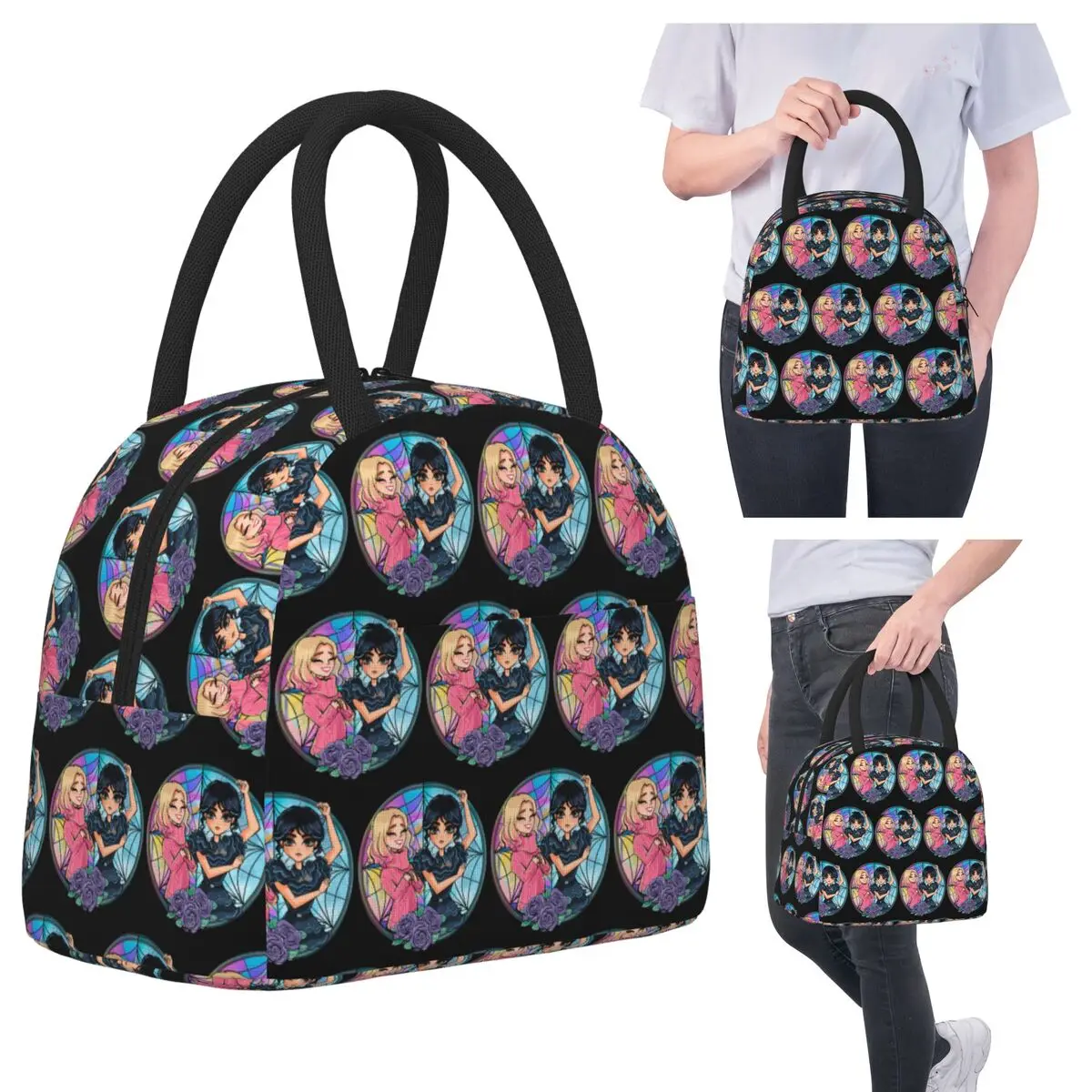 Wednesday And Enid Addams Lunch Bags Insulated Bento Box Portable Lunch Tote Picnic Bags Thermal Bag for Woman Student School
Wednesday And Enid Addams Lunch Bags Insulated Bento Box Portable Lunch Tote Picnic Bags Thermal Bag for Woman Student School
