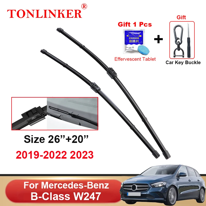 Автомобильные щетки стеклоочистителя TONLINKER для Mercedes Benz B Class W247 2019 2020 2021 2022 2023, автомобильные аксессуары, товары для стеклоочистителя переднего стекла
Автомобильные щетки стеклоочистителя TONLINKER для Mercedes Benz B Class W247 2019 2020 2021 2022 2023, автомобильные аксессуары, товары для стеклоочистителя переднего стекла