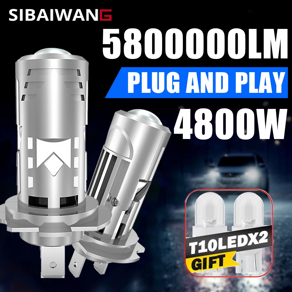 New 2Pcs H7 LED Headlight Bulb With Projector Lens 1:1 Canbus h7 led Car Headlight Lens with Fan Fog Light Plug&Play 12V 24V
New 2Pcs H7 LED Headlight Bulb With Projector Lens 1:1 Canbus h7 led Car Headlight Lens with Fan Fog Light Plug&Play 12V 24V