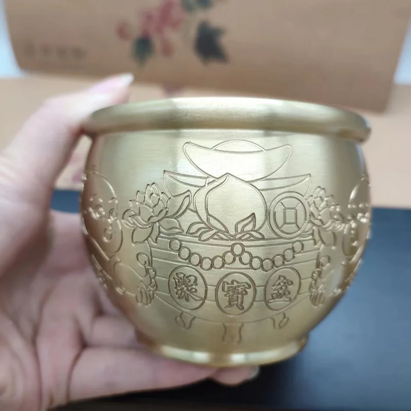 Copper Brass Water Office Ornament Living Room Small Nafu Rice Cylinder Treasure Basin Home Decor
Copper Brass Water Office Ornament Living Room Small Nafu Rice Cylinder Treasure Basin Home Decor