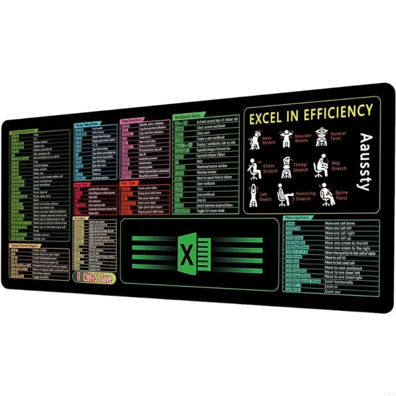 K3NB Excels and Word Cheats Sheet Keyboards Mouse Pad for Office Efficiency and Gaming
K3NB Excels and Word Cheats Sheet Keyboards Mouse Pad for Office Efficiency and Gaming