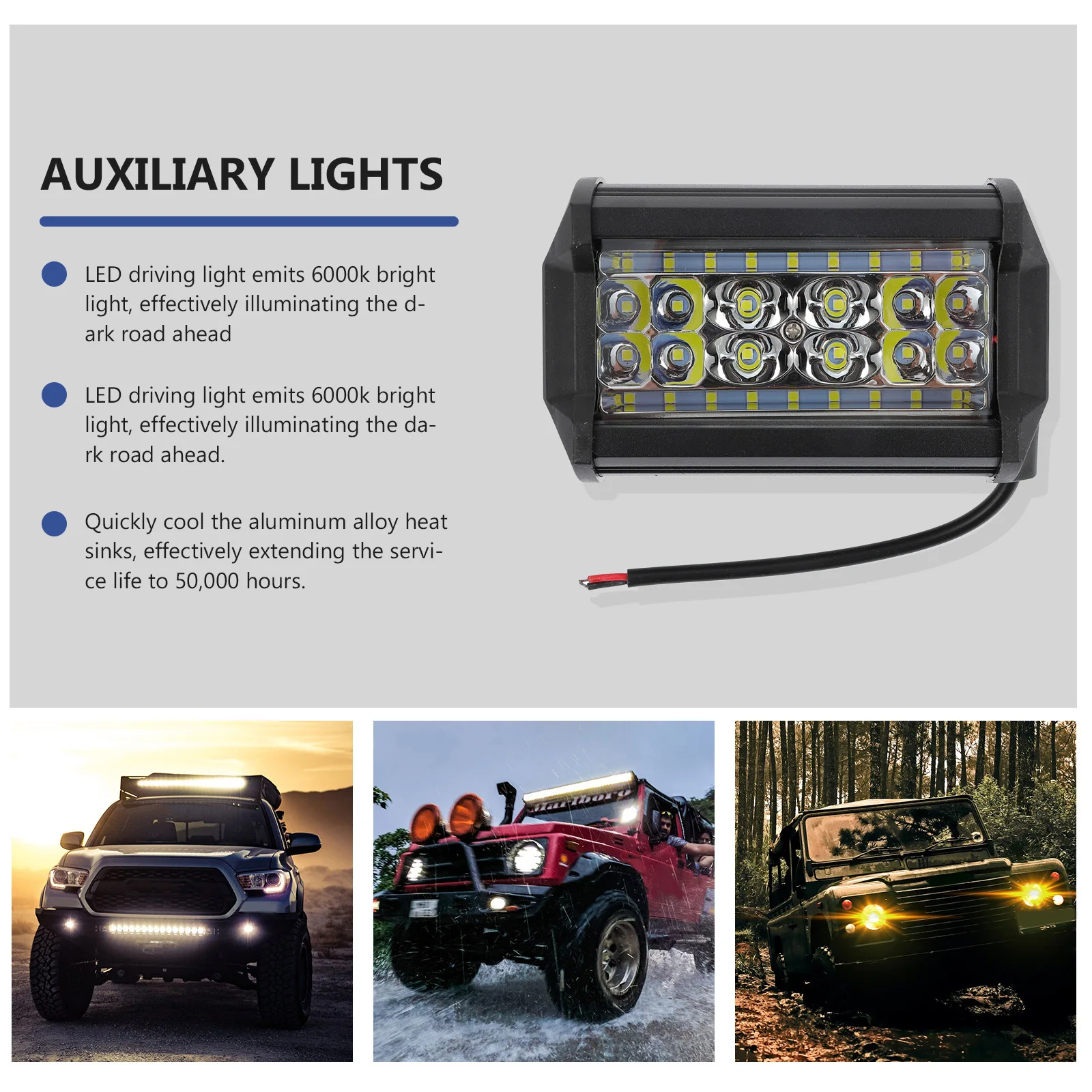 84W Triple Row Led Work Light For Off Road Driving Fog Light Auxiliary Lamp 6000K Wide Angle 12-80V Universal
84W Triple Row Led Work Light For Off Road Driving Fog Light Auxiliary Lamp 6000K Wide Angle 12-80V Universal