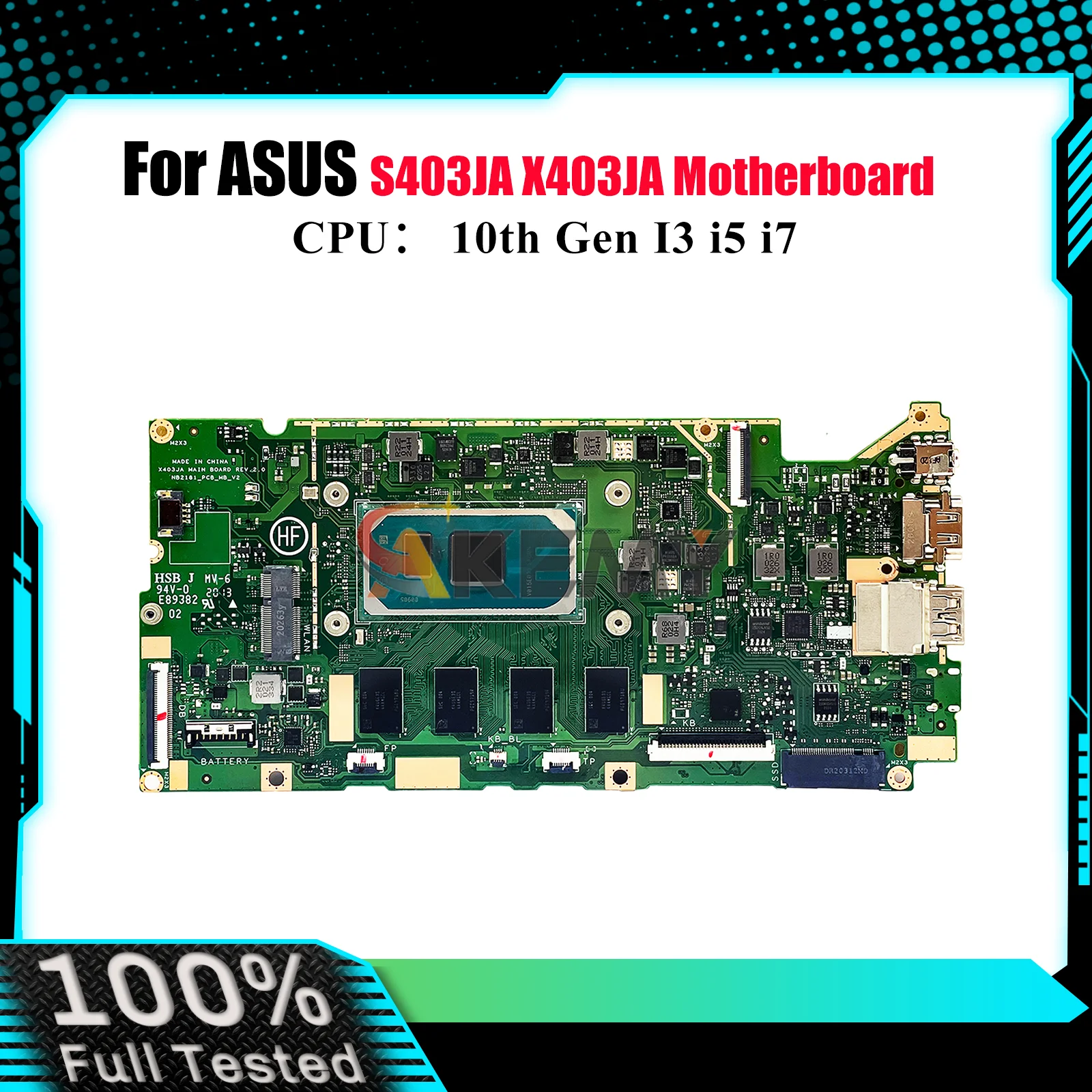 X403JA Laptop Motherboard For ASUS VivoBook X403JA X403J S403JA Notebook Mainboard With 10th Gen I3 i5 i7 tests OK fast shipping
X403JA Laptop Motherboard For ASUS VivoBook X403JA X403J S403JA Notebook Mainboard With 10th Gen I3 i5 i7 tests OK fast shipping