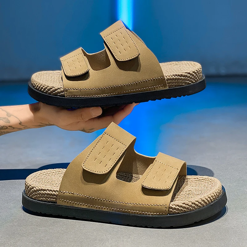 Men's Summer Slip-On Shoes Leather Soft Bottom Casual Beach Sandals Anti-Slip Lightweight Thick Heel Rubber Outsole
Men's Summer Slip-On Shoes Leather Soft Bottom Casual Beach Sandals Anti-Slip Lightweight Thick Heel Rubber Outsole