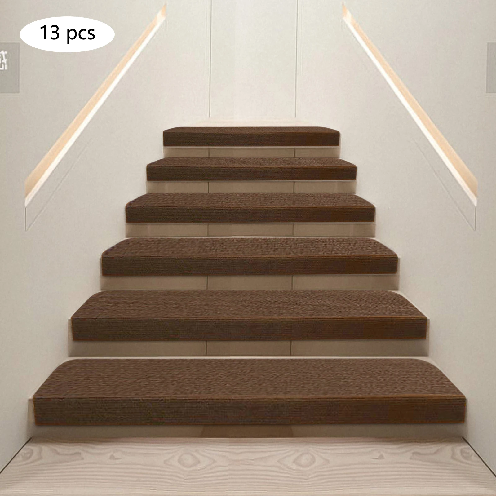 Stair Treads Carpet 13Pcs Non Slip Stair Mats Brown Self Adhesive Noise Reduction for Wooden Concrete Stairs Easy Installation
Stair Treads Carpet 13Pcs Non Slip Stair Mats Brown Self Adhesive Noise Reduction for Wooden Concrete Stairs Easy Installation