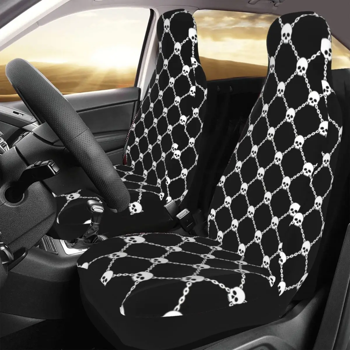 Skull And Chain Pattern Car Seat Cover Custom Printing Universal Front Protector Accessories Cushion Set
Skull And Chain Pattern Car Seat Cover Custom Printing Universal Front Protector Accessories Cushion Set