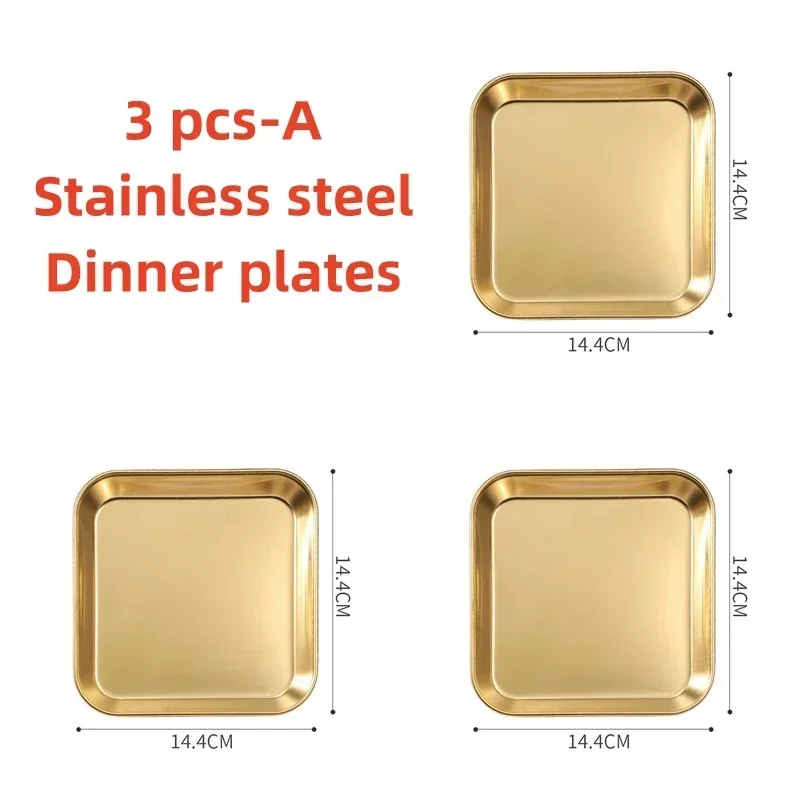 3 Pcs 304 Stainless Steel Rectangular Hexagonal Dinner Plates Snack Dessert Salad Afternoon Tea Fruit Home Party Service Tray
3 Pcs 304 Stainless Steel Rectangular Hexagonal Dinner Plates Snack Dessert Salad Afternoon Tea Fruit Home Party Service Tray