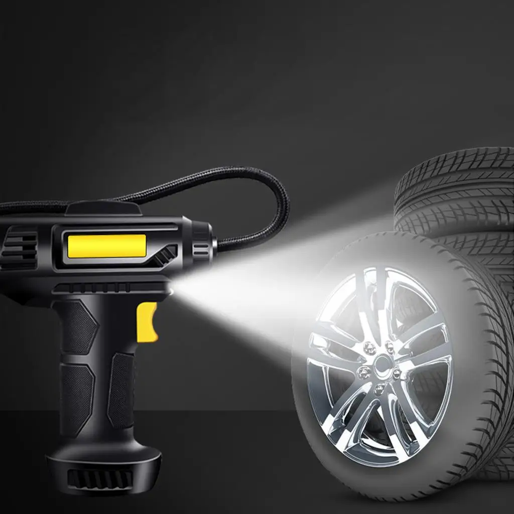 12V Tire Inflator Nozzle Rechargeable Auto Shut-Off Emergency LED Light Pressure
12V Tire Inflator Nozzle Rechargeable Auto Shut-Off Emergency LED Light Pressure
