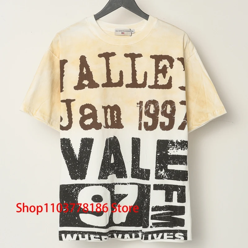 Men Women High Street Retro Letter Print VALLEY T-shirts Tops Tees Loose Casual Round Neck Vale Short Sleeve
Men Women High Street Retro Letter Print VALLEY T-shirts Tops Tees Loose Casual Round Neck Vale Short Sleeve