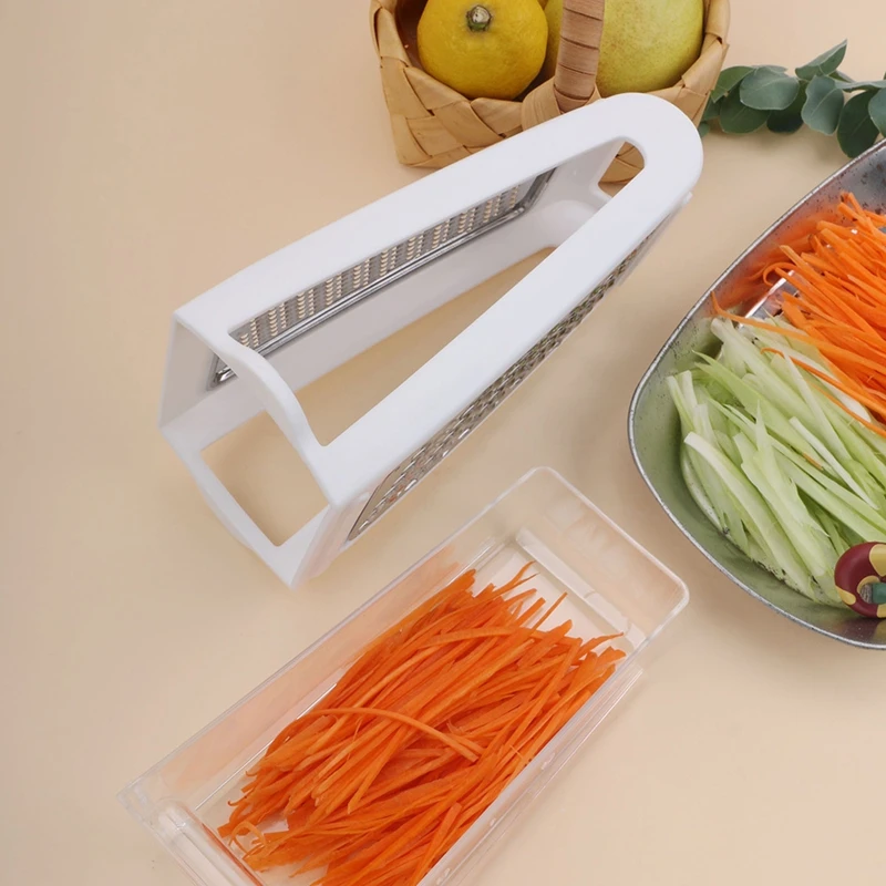 Cheese Grater with Container for Kitchen Vegetable Stainless Steel Grater with Handle Cheese Grater Box NonSlip Base Accessories
Cheese Grater with Container for Kitchen Vegetable Stainless Steel Grater with Handle Cheese Grater Box NonSlip Base Accessories