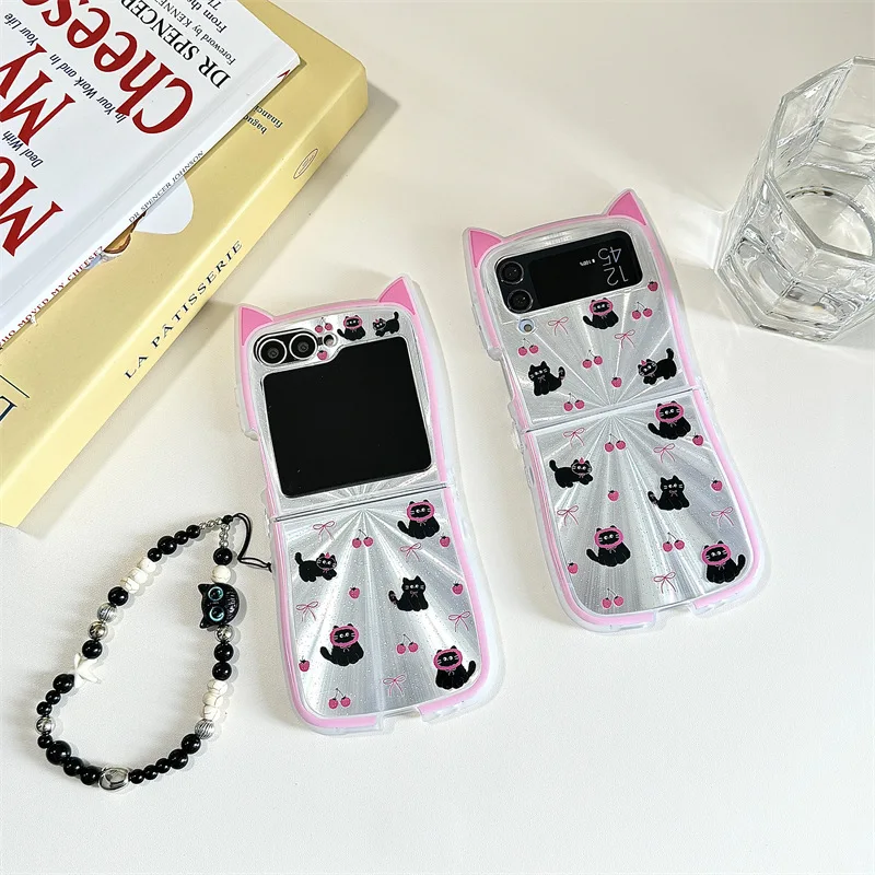 Cute Cherry Black Cat Phone Case for Samsung Galaxy Z Flip 6 5 4 3 Protective Back Cover for ZFlip4 ZFlip5 ZFlip6 Case Shell
Cute Cherry Black Cat Phone Case for Samsung Galaxy Z Flip 6 5 4 3 Protective Back Cover for ZFlip4 ZFlip5 ZFlip6 Case Shell