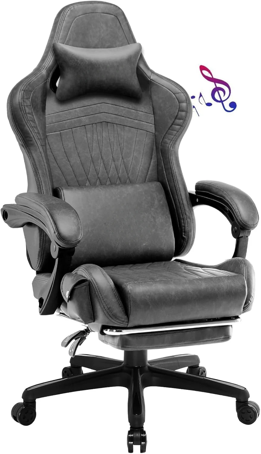Ergonomic design of gaming chair backrest, compatible with Bluetooth gaming chair, grey
Ergonomic design of gaming chair backrest, compatible with Bluetooth gaming chair, grey