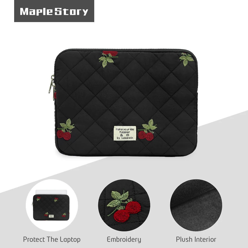 Laptop Sleeve Bag Embroidered Cherry Laptop Case 13 14 15 16inch For Macbook Pro Air Lenovo Dell Huawei Shockproof Tablet Sleeve
Laptop Sleeve Bag Embroidered Cherry Laptop Case 13 14 15 16inch For Macbook Pro Air Lenovo Dell Huawei Shockproof Tablet Sleeve