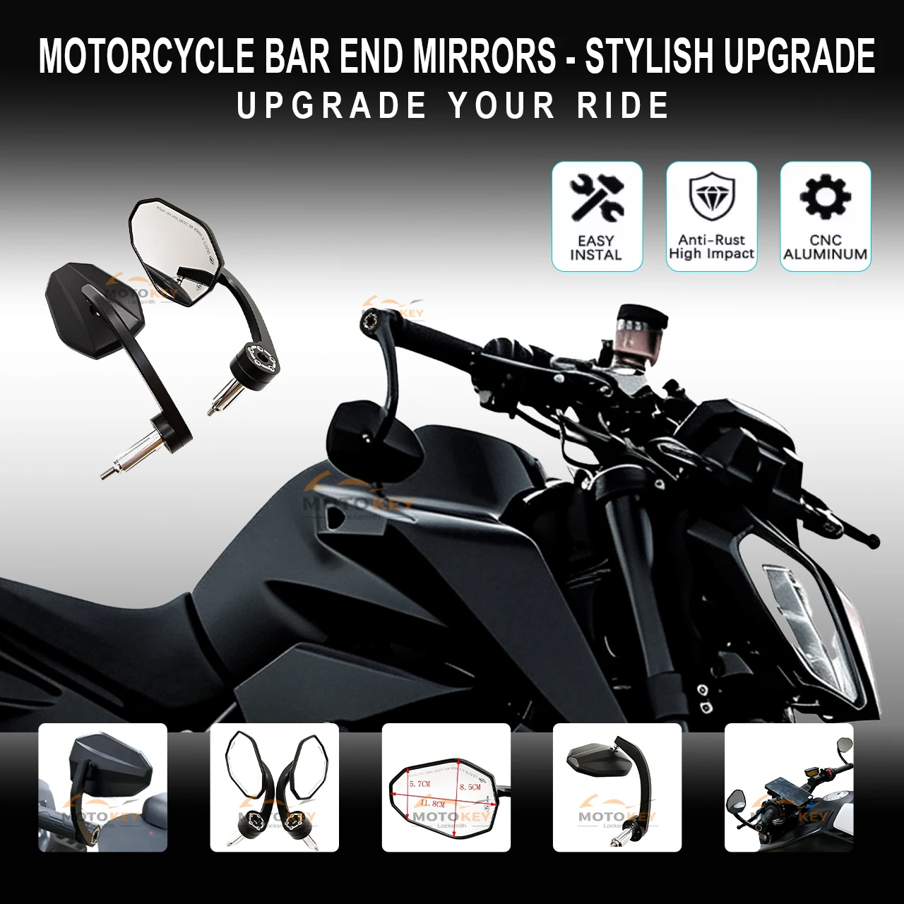 Motorcycle Bar End Mirror 7/8" 22mm Handlebar Rearview Mirro For ktm390/690/790/890/990/1290/1390 duke
Motorcycle Bar End Mirror 7/8" 22mm Handlebar Rearview Mirro For ktm390/690/790/890/990/1290/1390 duke