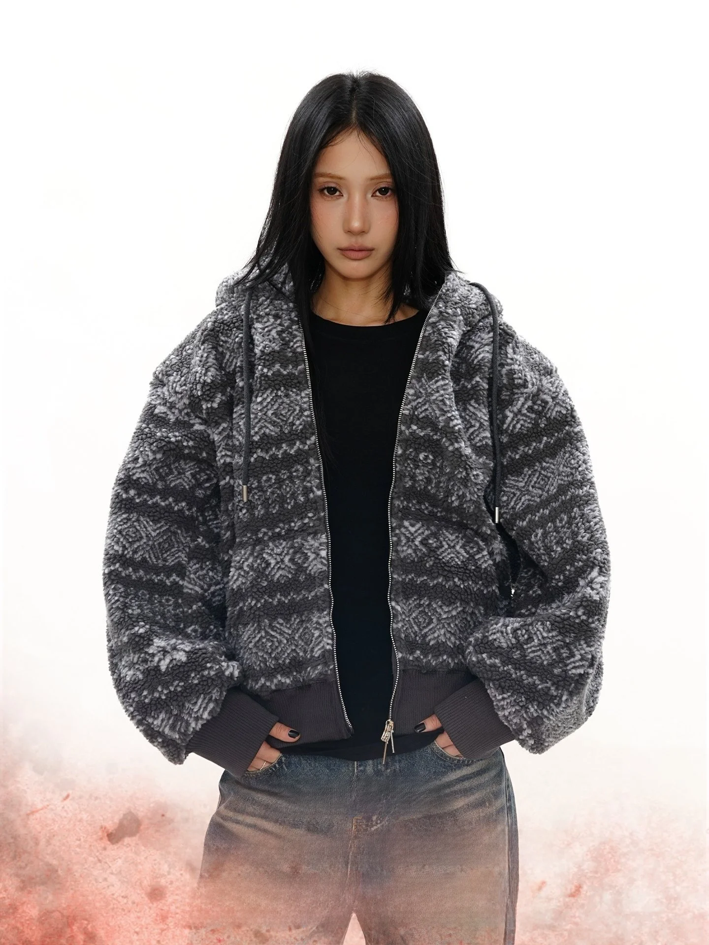 Thickened Lamb Velvet Fleece Warm Cotton Jacket Coat Street Style Hooded Zipper Closure Long Sleeve Loose Fit Polyester Fill
Thickened Lamb Velvet Fleece Warm Cotton Jacket Coat Street Style Hooded Zipper Closure Long Sleeve Loose Fit Polyester Fill