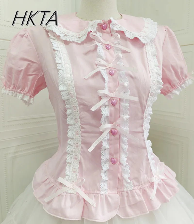 Sweet Angel White and Black Shirt Cute Lolita Shirts Spring Summer New Doll Collar Lace Edge Splicing Short-sleeved Blouse Top
Sweet Angel White and Black Shirt Cute Lolita Shirts Spring Summer New Doll Collar Lace Edge Splicing Short-sleeved Blouse Top