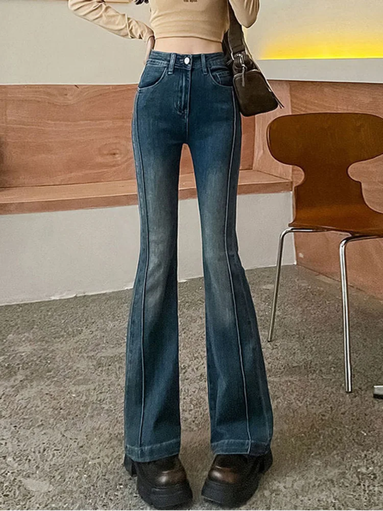Women High Waist Bootcut Jeans Light Blue Wash Distressed Vintage Flare Denim Pants Slim Fit Bell Bottom Trousers
Women High Waist Bootcut Jeans Light Blue Wash Distressed Vintage Flare Denim Pants Slim Fit Bell Bottom Trousers