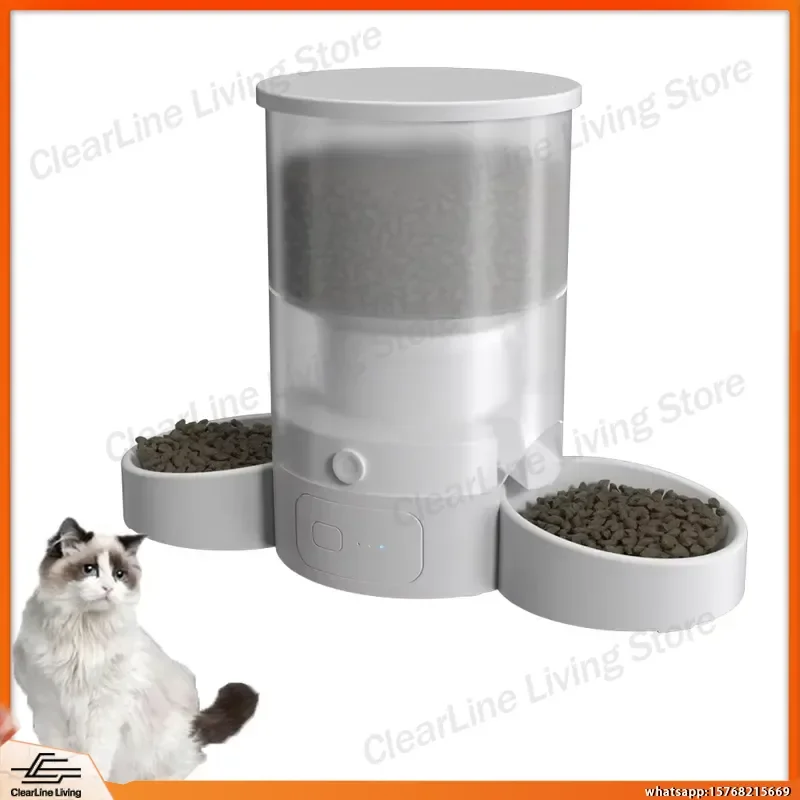 3L Automatic Cat Feeder for Indoor Use Quiet Pet Food Dispenser with Transparent Grain Storage ABS Material Easy Clean
3L Automatic Cat Feeder for Indoor Use Quiet Pet Food Dispenser with Transparent Grain Storage ABS Material Easy Clean