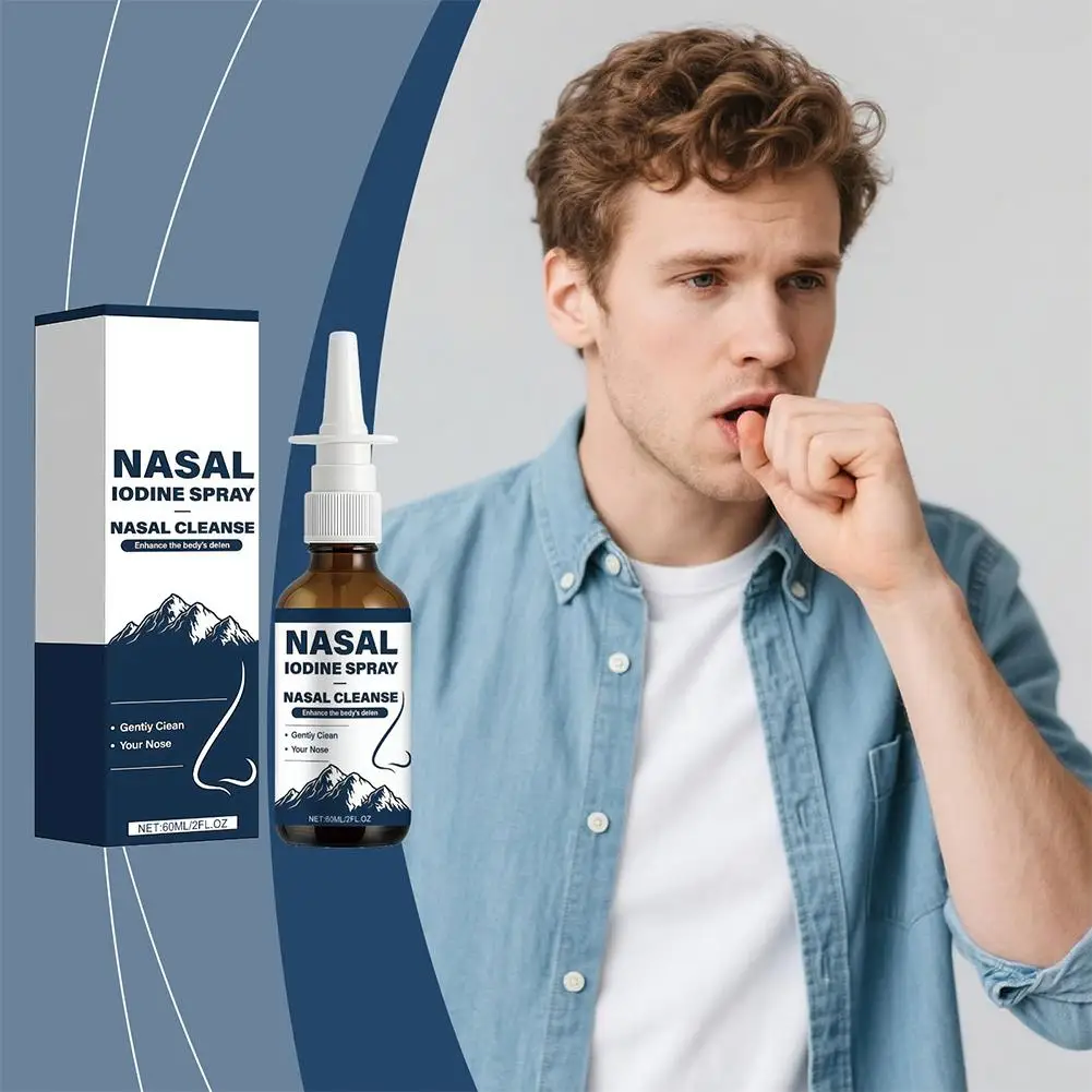 60ml Iodine Nasal Clean Spray Non-irritating Remove Pollutants Moisturize Mucosa Sinus Relief Daily Nose Hygiene
60ml Iodine Nasal Clean Spray Non-irritating Remove Pollutants Moisturize Mucosa Sinus Relief Daily Nose Hygiene