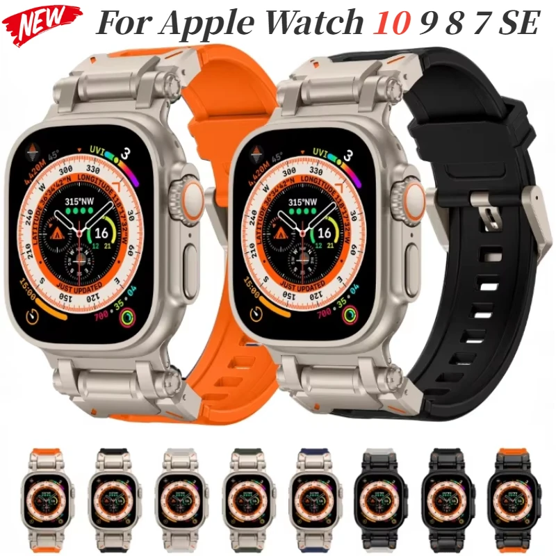 Ultra 2 1 49MM Sport Rubber Belt For Apple Watch Band 46mm 45mm 44mm 41mm Luxury Bracelet For Apple Watch Belt 42mm SE2/7/8/9/10
Ultra 2 1 49MM Sport Rubber Belt For Apple Watch Band 46mm 45mm 44mm 41mm Luxury Bracelet For Apple Watch Belt 42mm SE2/7/8/9/10