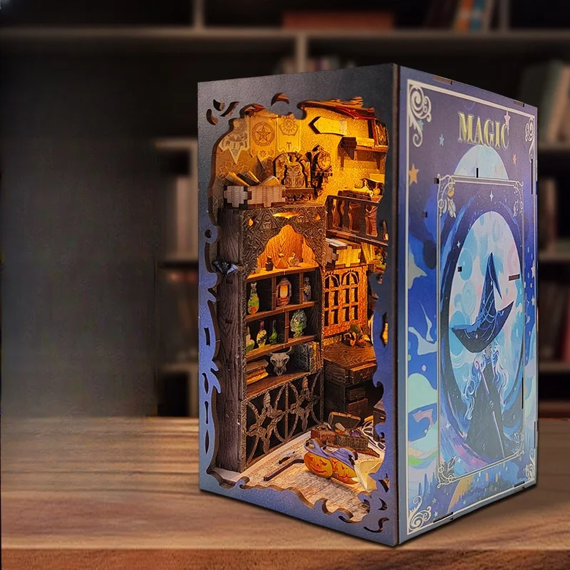 Creative Small Ornaments Magic Academy Book Stand Wooden Puzzle Handmade Assembly Model Bookshelf Stereoscopic Small Ornaments
Creative Small Ornaments Magic Academy Book Stand Wooden Puzzle Handmade Assembly Model Bookshelf Stereoscopic Small Ornaments