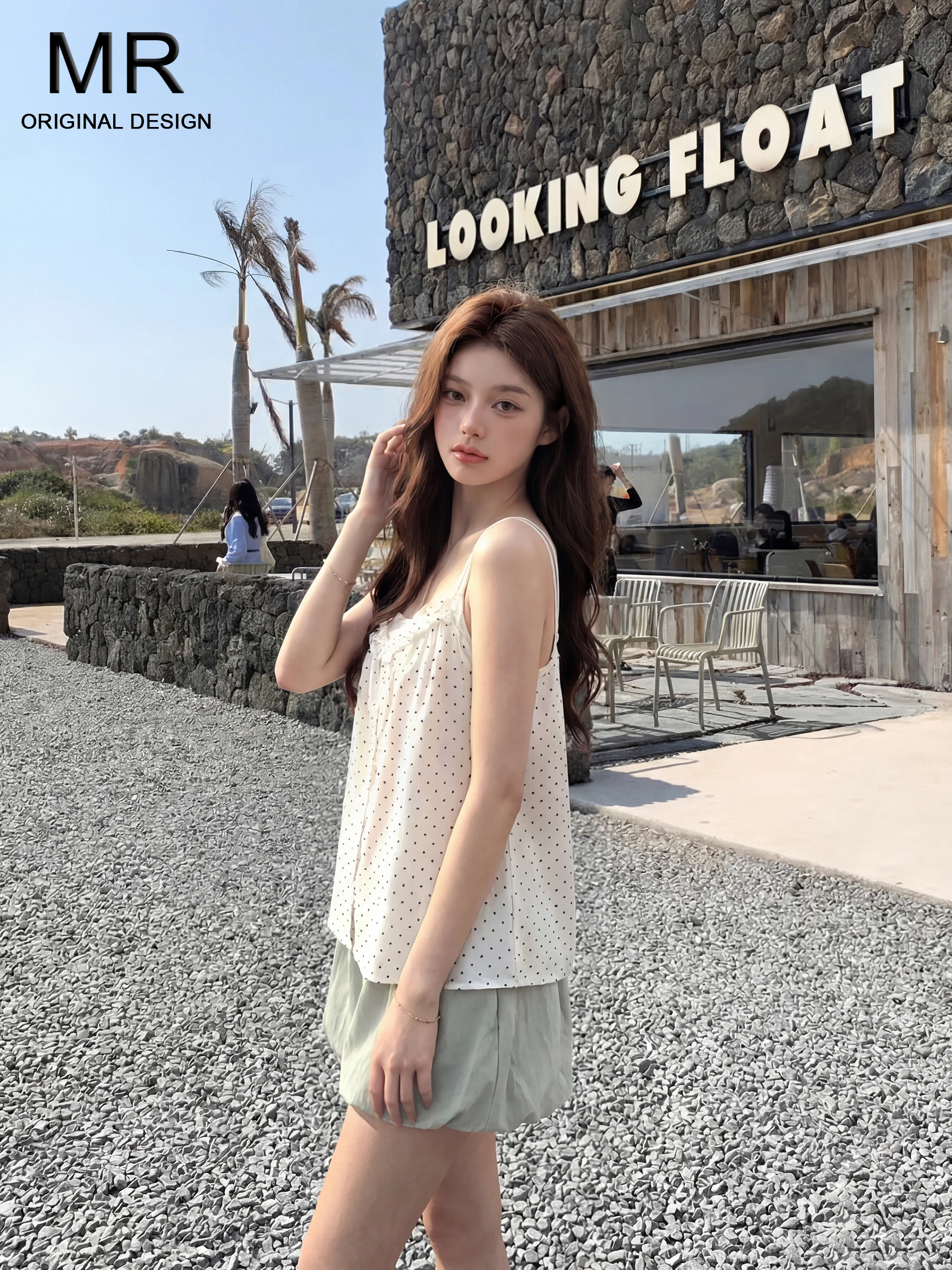 Sweet Polka Dot Two-Piece Set Women's Loose Slimming Summer Casual Style round Neck Sleeveless Top And Bottom Ensemble
Sweet Polka Dot Two-Piece Set Women's Loose Slimming Summer Casual Style round Neck Sleeveless Top And Bottom Ensemble