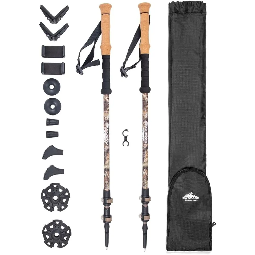 Trekking Poles - Carbon Fiber Monopod Walking or Hiking Sticks with with Accessories Mount and Adjustable Quick Locks
Trekking Poles - Carbon Fiber Monopod Walking or Hiking Sticks with with Accessories Mount and Adjustable Quick Locks
