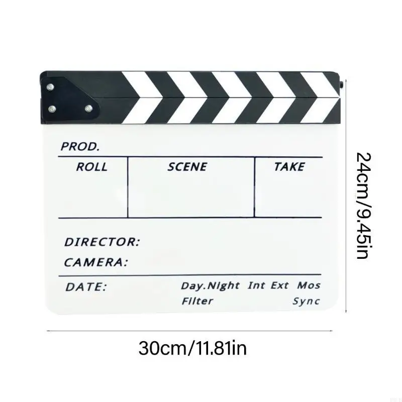 R9UB Acrylic Clapperboard 12x10in Small Size for TV Film Movie Director Cut Action Scene Dryed Erase Clapper Board
R9UB Acrylic Clapperboard 12x10in Small Size for TV Film Movie Director Cut Action Scene Dryed Erase Clapper Board