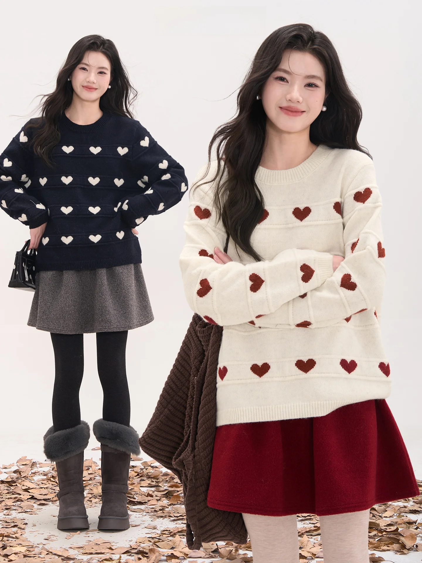 Beach Memory Casual Knitted Sweater round Ne Love Heart Women's Loose Fit Long Sve Thermal Top Nylon Acrylic Polyester W...
Beach Memory Casual Knitted Sweater round Ne Love Heart Women's Loose Fit Long Sve Thermal Top Nylon Acrylic Polyester W...