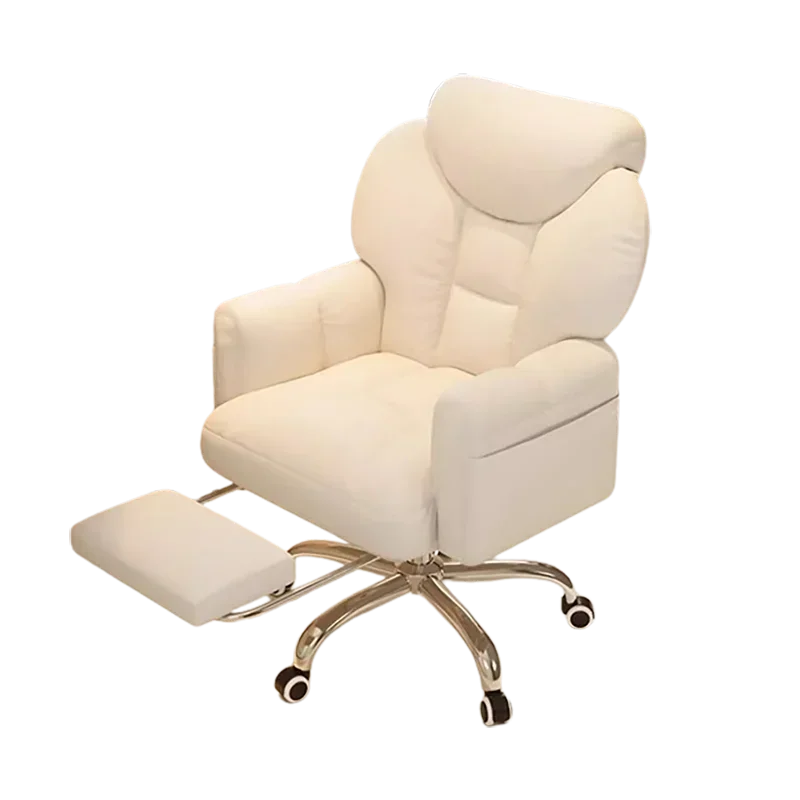 Modern White Office Chair Mobile Footrest Swivel Soft Gaming Chair Comfortable Aesthetic Sillas De Gamer Office Furniture
Modern White Office Chair Mobile Footrest Swivel Soft Gaming Chair Comfortable Aesthetic Sillas De Gamer Office Furniture