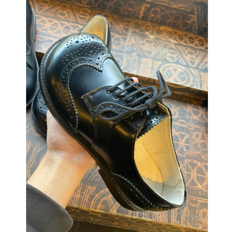 Men's Black Carving Chunky Loafers Shoes Round Toe Lace-Up Derby Shoes Oxford Business Wedding Casual Dress Footwear for Men
Men's Black Carving Chunky Loafers Shoes Round Toe Lace-Up Derby Shoes Oxford Business Wedding Casual Dress Footwear for Men