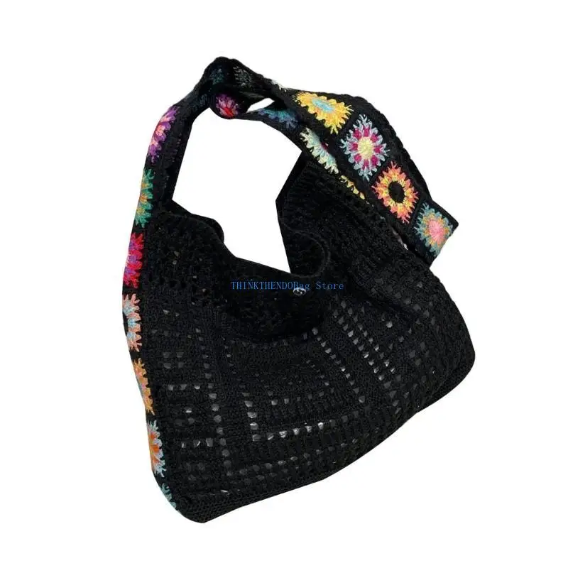 63HC Women Beach Bag Knitted Crossbody Bag Flowers Shoulder Bag Hollow Out Handbag
63HC Women Beach Bag Knitted Crossbody Bag Flowers Shoulder Bag Hollow Out Handbag