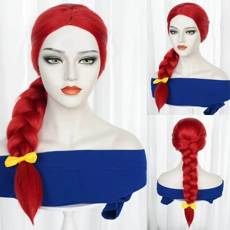 Anime cowgirl cosplay wig straight part without bangs bright red Braid Synthetic Wig Heat Resistant Synthetic Hair Rose net
Anime cowgirl cosplay wig straight part without bangs bright red Braid Synthetic Wig Heat Resistant Synthetic Hair Rose net