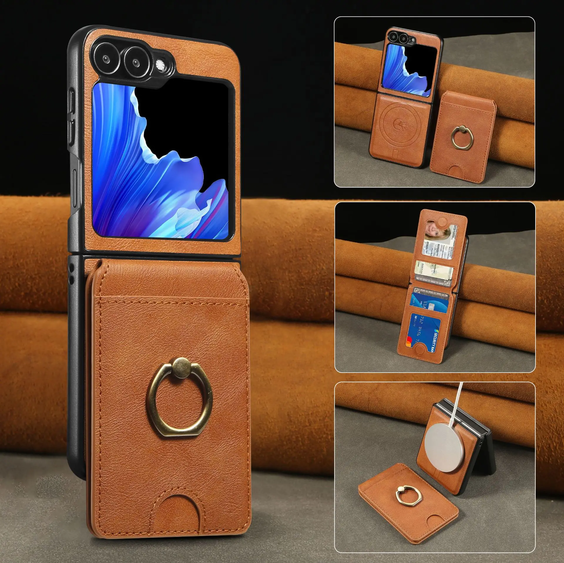Suitable for Samsung Foldable Case Z Flip7 magnetic wireless charging phone case, MagSafe magnetic clasp card holder pouch
Suitable for Samsung Foldable Case Z Flip7 magnetic wireless charging phone case, MagSafe magnetic clasp card holder pouch