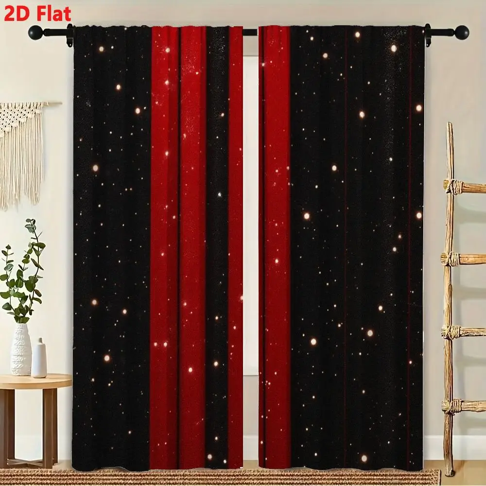 2Pcs Curtain White Yellow Sparkles And Vertical Red Stripes Window Drapes for Bedroom Living Room Decoration Window Treatment.
2Pcs Curtain White Yellow Sparkles And Vertical Red Stripes Window Drapes for Bedroom Living Room Decoration Window Treatment.