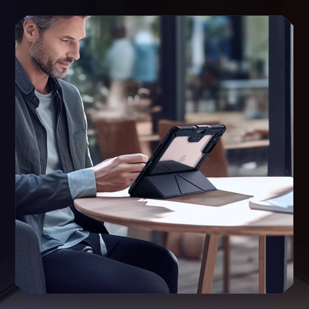 NILLKIN для Apple iPad Pro 11 2024, кожаный защитный чехол с защитным чехлом для камеры с держателем для ручки, полная защита
NILLKIN для Apple iPad Pro 11 2024, кожаный защитный чехол с защитным чехлом для камеры с держателем для ручки, полная защита