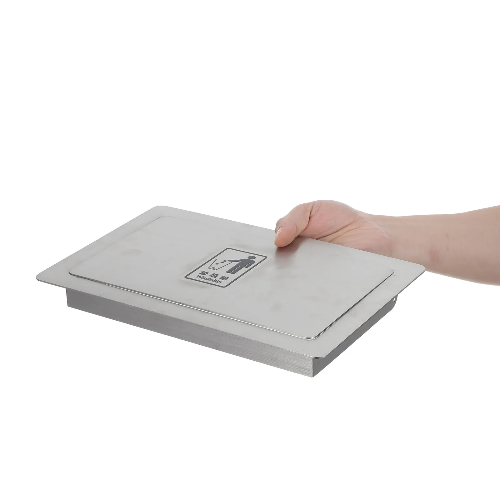 Stainless Steel Rectangular Side Mount Trash Can Lid Recessed Flip Panel Cover Kitchen Milk Tea Shop Trash Chute
Stainless Steel Rectangular Side Mount Trash Can Lid Recessed Flip Panel Cover Kitchen Milk Tea Shop Trash Chute