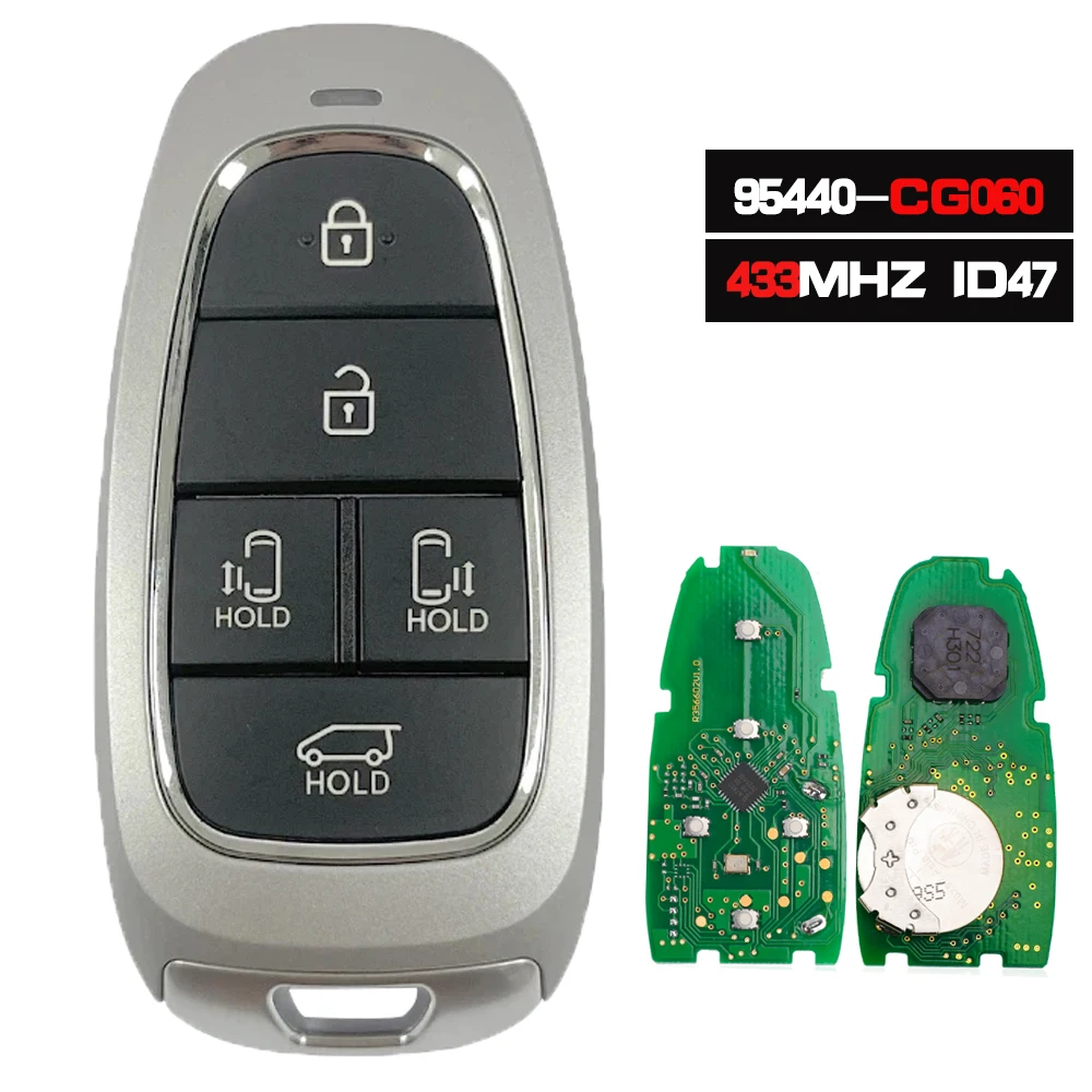KEYECU 95440-CG060 Keyless Go Smart Remote Key 433MHz ID47 Fob for Hyundai Staria 2022
KEYECU 95440-CG060 Keyless Go Smart Remote Key 433MHz ID47 Fob for Hyundai Staria 2022