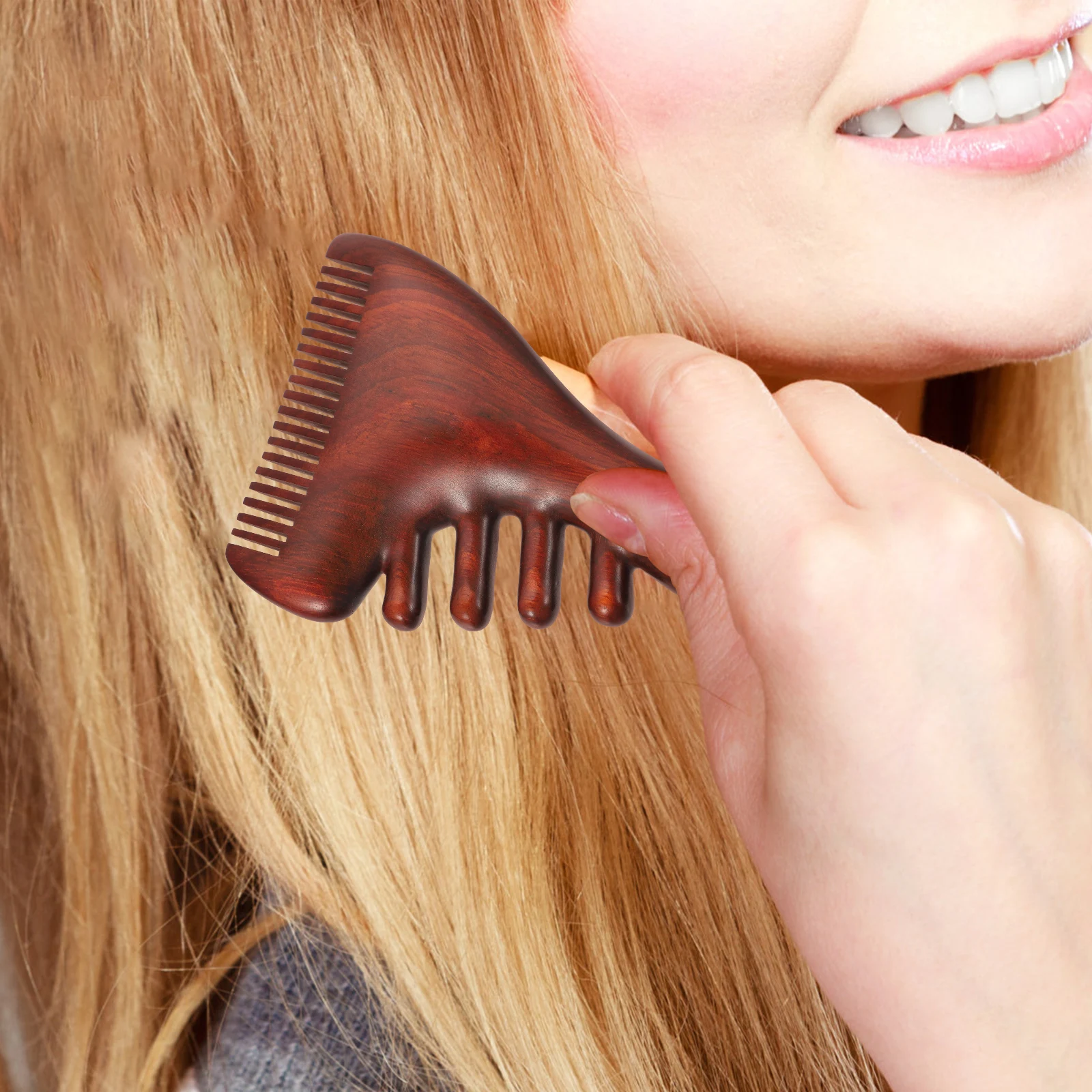 Natural Sandalwood Massage Comb Scalp Care Anti Static Acupoint Tool Portable Wooden Comb Multifunctional for Women
Natural Sandalwood Massage Comb Scalp Care Anti Static Acupoint Tool Portable Wooden Comb Multifunctional for Women